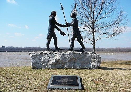 Native Americans set up camps near the area that was to become Clarksville because of its proximity to the crossing of the Buffalo Trace across the Ohio River.