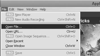 Korišćenje softvera Quick Time Glasovne datoteke koje snimite, kao datoteke filmova snimljene ovim diktafonom možete prebaciti na računar, a