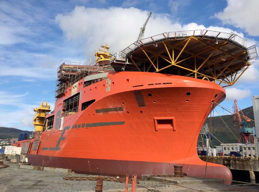 Kleven Verft (Norway) Over 7 years we have carried out the following projects: Multi-purpose vessel for underwater works (Pr. No. 320, 321, 352, 359.