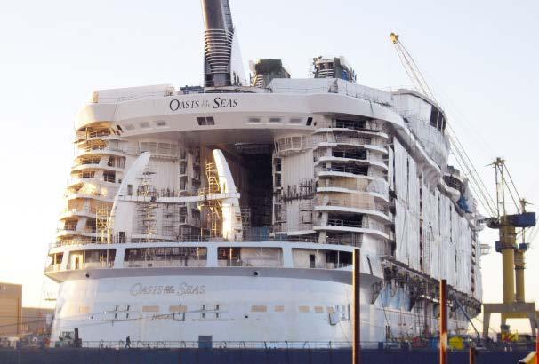 Works were performed while building Cruise ships: "Freedom of the Seas, "Liberty