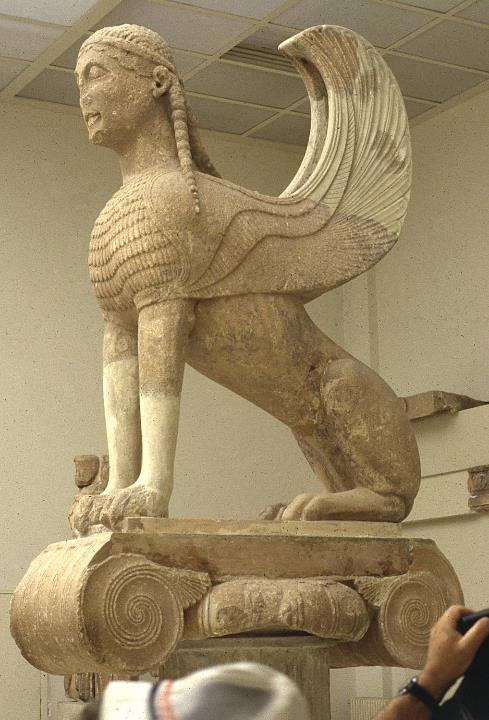 Naxian Sphinx, 2.25 m, c. 570 BC Its Ionic column was 10 m high.