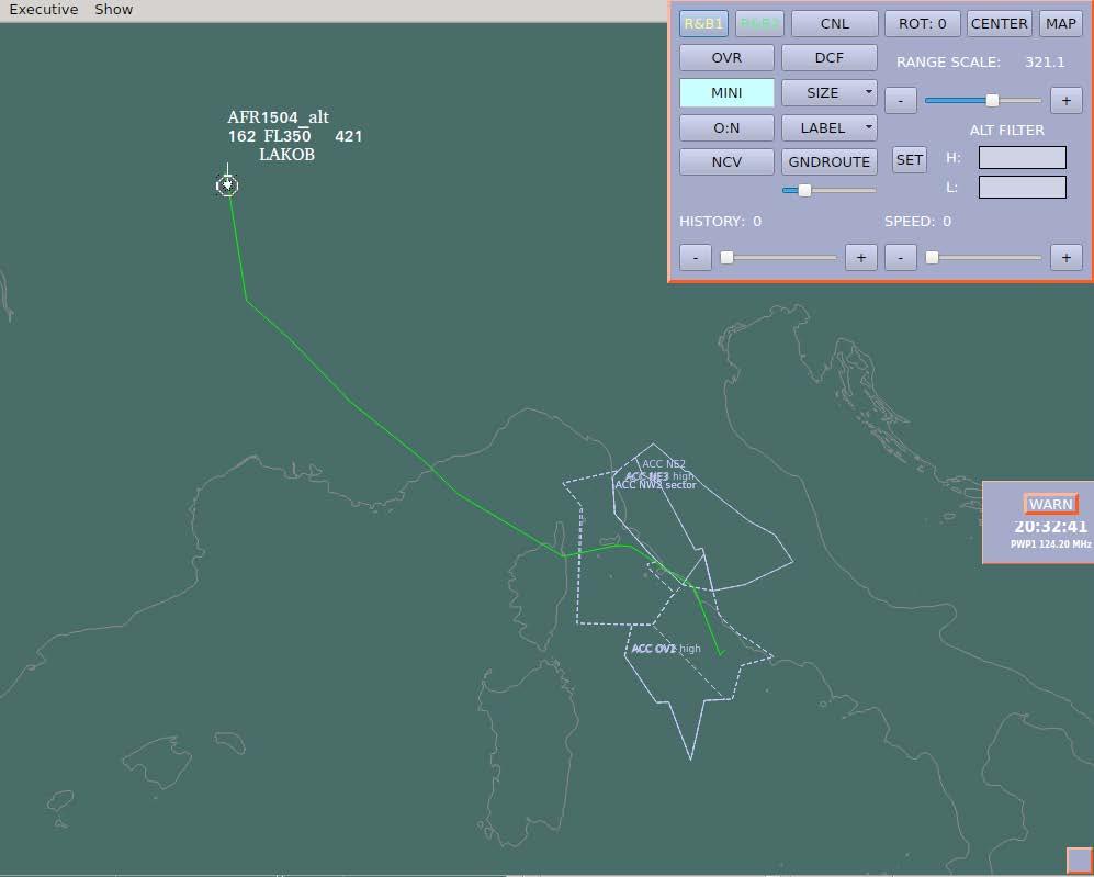 ATCSim simulation ATCSim real time simulation (RTS), based on the exercise inputs created from flight plan data and from the