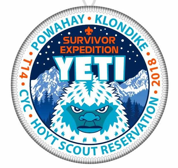 Troop 14 Norwalk Presents Klondike Derby Survivor 2 Expedition Yeti Draft of patch.