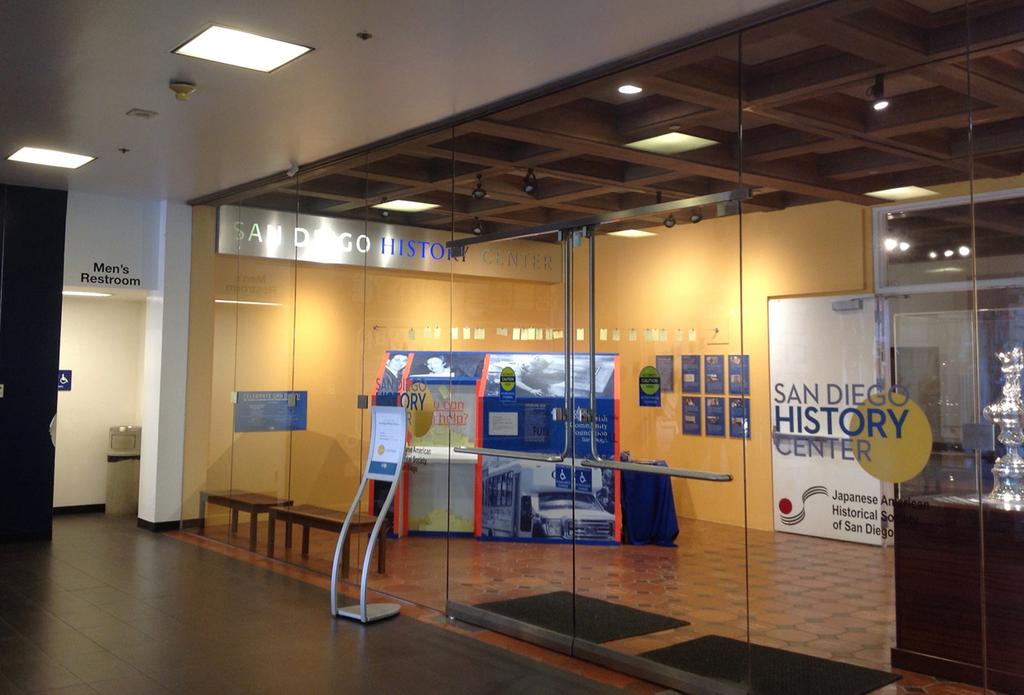 The San Diego History Center is through the doors on the other