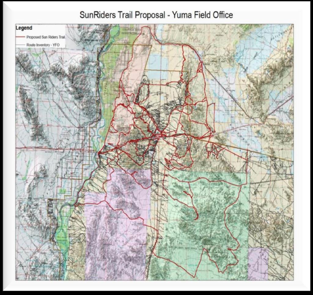 BLM took the Sunrider s Complete Trail Proposal and Overlaid