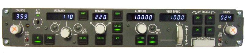 Pilot s AP/FD Mode Control Panel The pilot will select the altitude cleared by ATC The selected