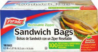 12 PACK - 100 CT #7387 RECLOSABLE SANDWICH BAGS CASE $27.