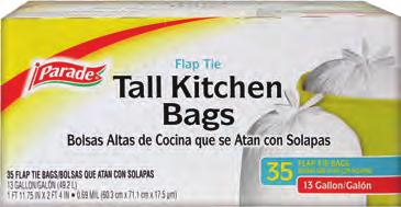 12 PACK - 15 CT #7393 TALL KITCHEN FLAPTOP BAGS 13 GAL CASE $17.