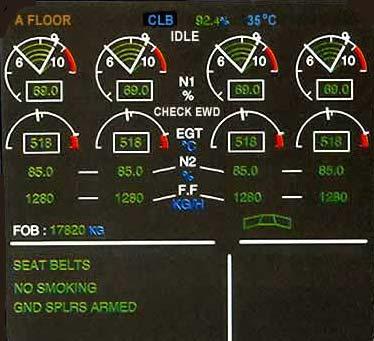 30 The ECAM monitors and displays all information concerning aircraft systems as well as system failures.