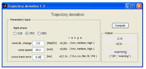 49 Figure 5-18: Fuzzy system GUI in Matlab Trajectory deviation Figure 5-19: Fuzzy system GUI in Matlab Fuel prediction difference Decision trees (see Appendix A)