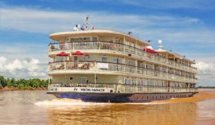 saigon Explore the Mekong River in style aoard the, a deluxe river cruiser inspired y the French Colonial architecture of the region.