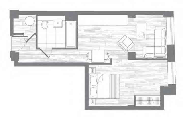 ft. 312 Total area 44.7 sq.m. 481 sq.ft. iving area 4.9 x 4.6m 16 0 x 15 0 Bedroom area 2.6 x 4.