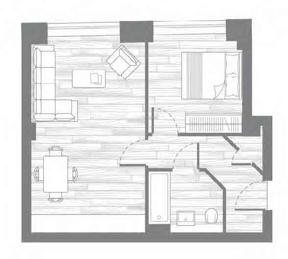8m 31 9 x 9 2 Bedroom 5.1 x 2.5m 16 8 x 8 2 1 bed apartments Apartment plans are intended to be correct, precise details may vary.