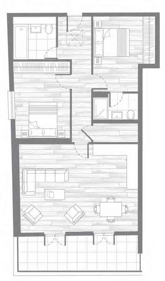 5 x 3.0m 11 5 x 9 9 2 bed apartments Apartment plans are intended to be correct, precise details may vary.