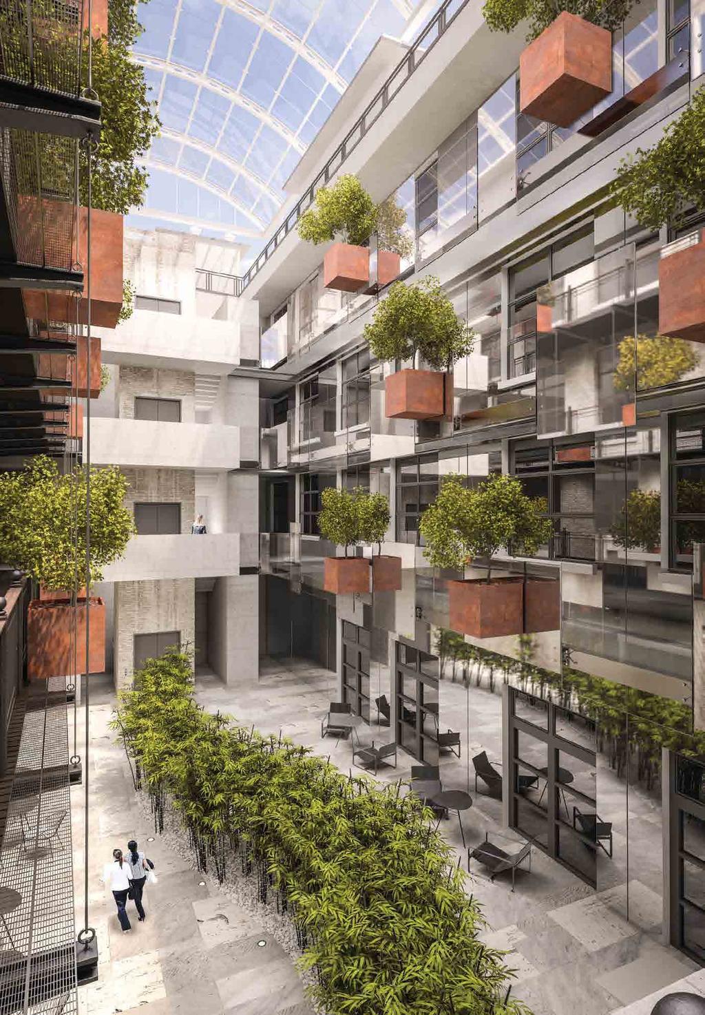 Conceptual space The imposing entrance foyer, atrium lightwell and apartment interiors have been designed and influenced by the award winning practice of Rabih Hage - whose accolades include the