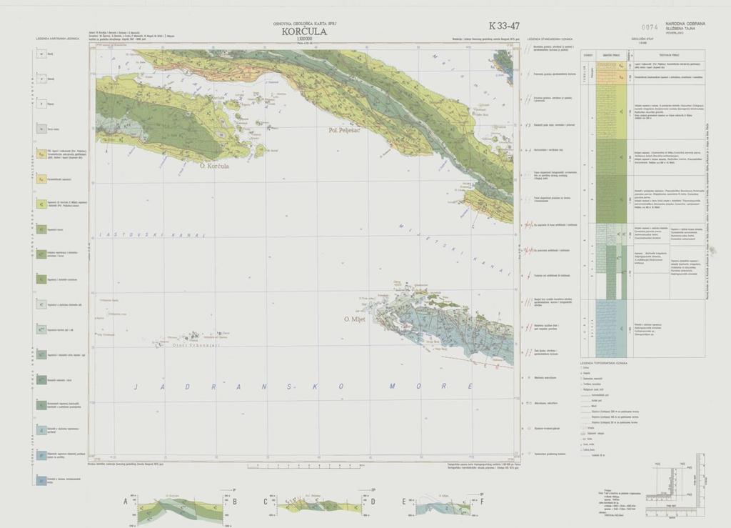 Geološki lokalitet i poučne staze u Nacionalnom parku Mljet Sustavna geološka istraživanja na otoku Mljetu započela su izradom geološke karte (Korolija et al.