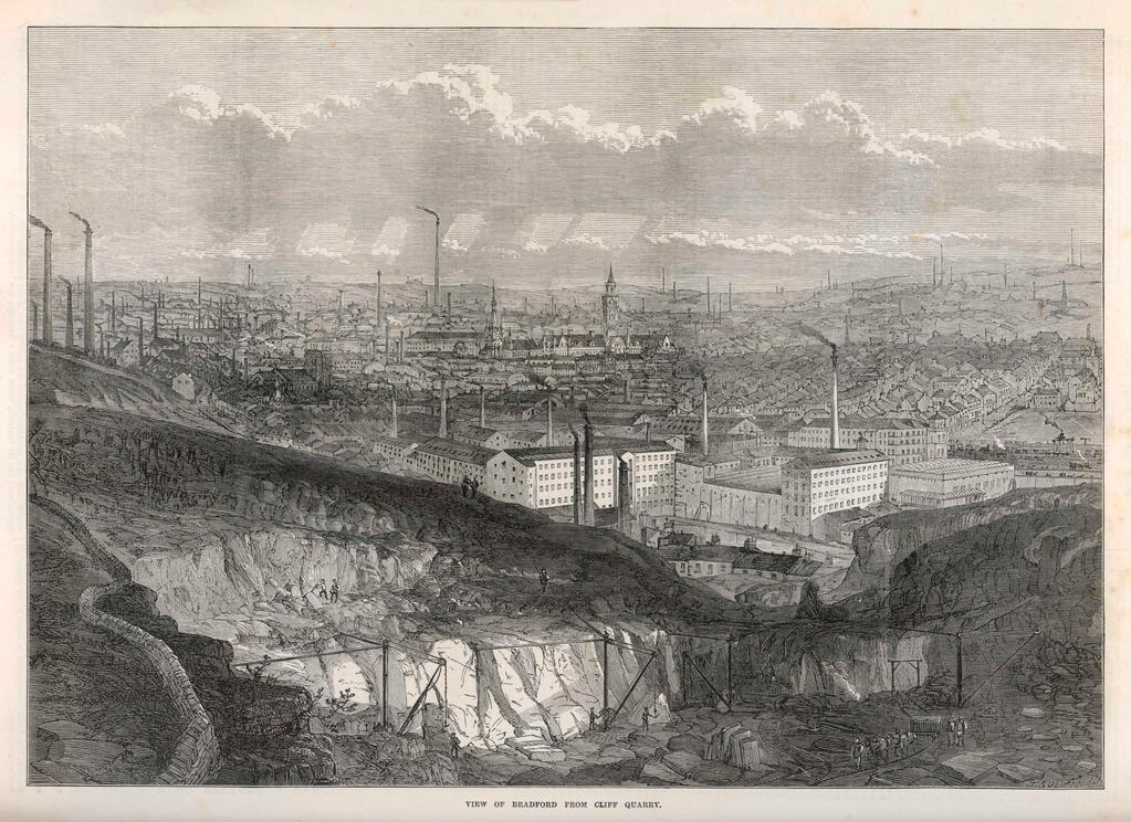 E: Population VISUALS E1: Heaton Woollen Mills, 1860 Heaton is a suburb of Bradford, which was in the 1860s a world renowned centre of the woollen industry.
