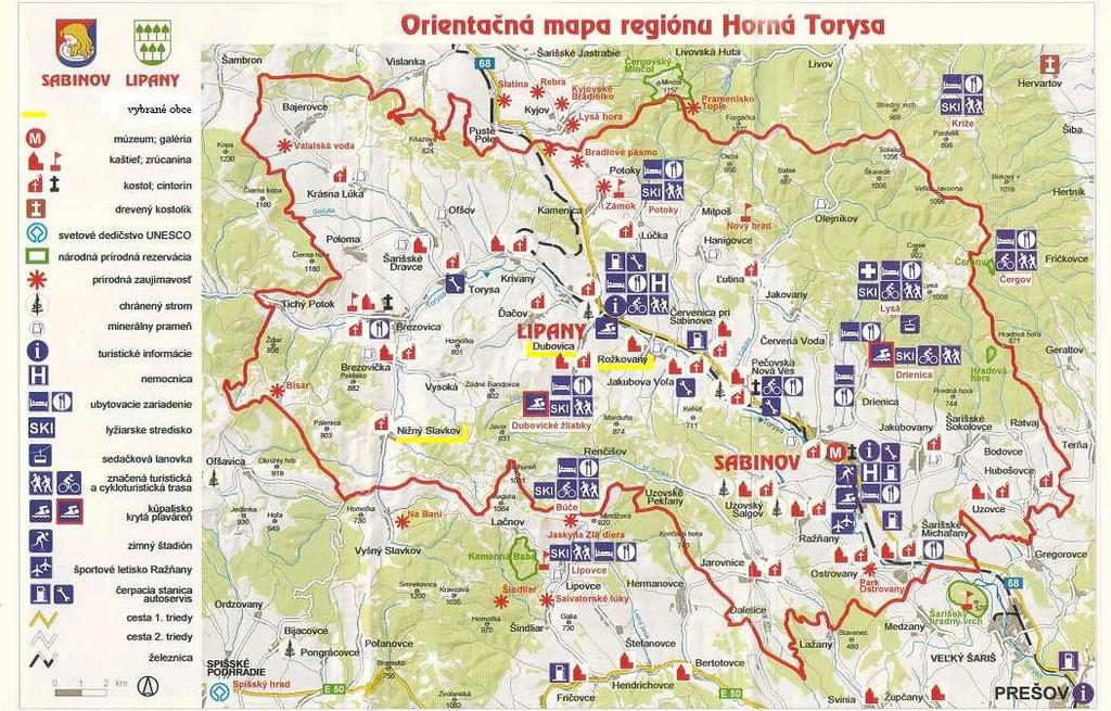 Príloha 4 Orientačná mapa regiónu Horná Torysa Zdroj: Združenie