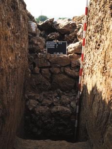 Gardun (antički Tilurij), sonda A, pogled na sjeverno lice zida SJ 157 (foto: D.
