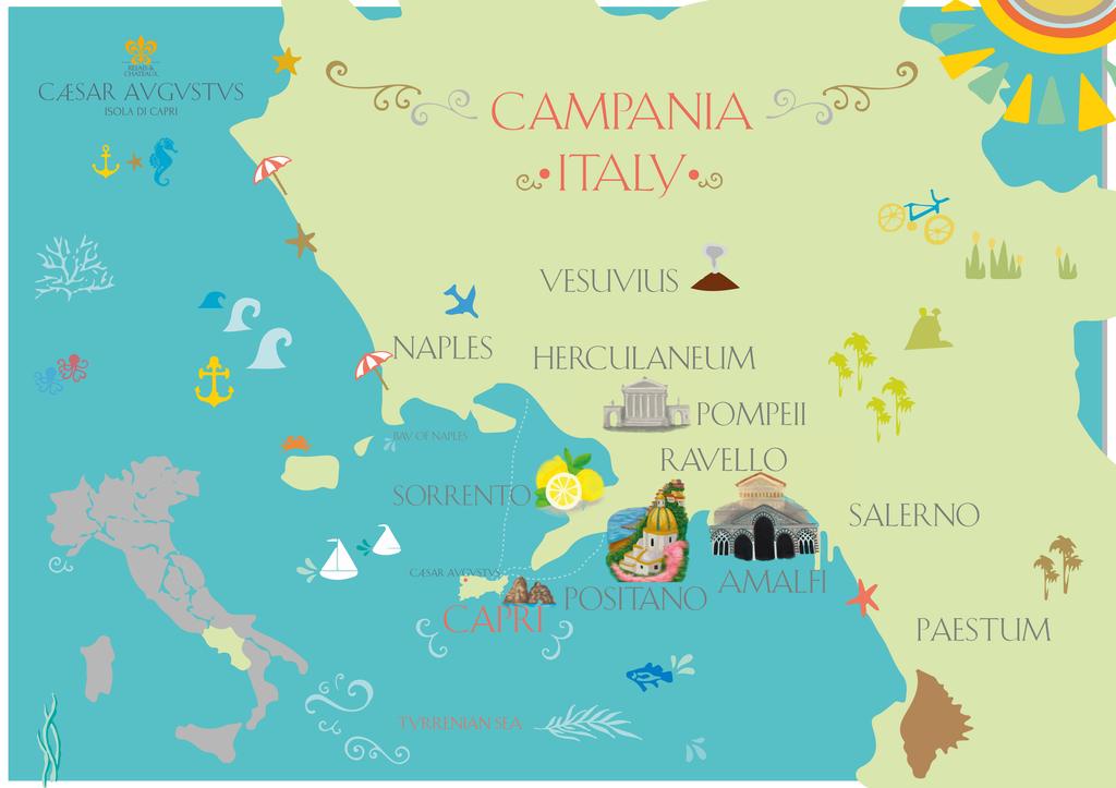 Strategic Position Capri and Caesar Augustus: your breathtakingly beautiful base in the bay of Naples Planning a vacation visiting the Bay of Naples and the Amalfi Coast?