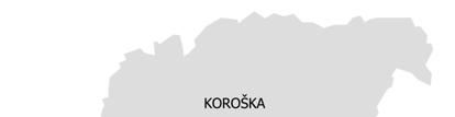 Slika 56 (levo): Shema Slovenije s Koroško regijo (shema: Miha Košir) Slika 57 (desno): Koroška regija in občina Črna na Koroškem (shema: Miha Košir) Po velikosti in številu prebivalstva sodi Koroška
