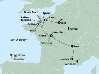 Day 6: Caen - Bayeux - Dinan - Saint-Malo Travel back in history when you stand before the impressive Bayeux Tapestry (UNESCO), a 230-foot embroidered cloth depicting the events leading up to the