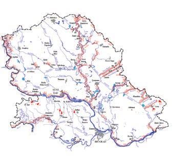 THE PROTECTION OF VOJVODINA AGAINST TRANSIT WATERS flood embankments The embankments have been reconstructed for a hundred year water period about 95% of total length of the Danube and 85% of total