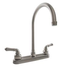 BQ Brushed Satin Oil Rubbed J-Spout RV Kitchen Faucet 12" Tall Brass
