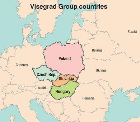 Šta je to Višegrad? Slika 1. Zemlje Višegrad grupe: Poljska, Slovačka, Češka i Mađarska (source: koreatimes.