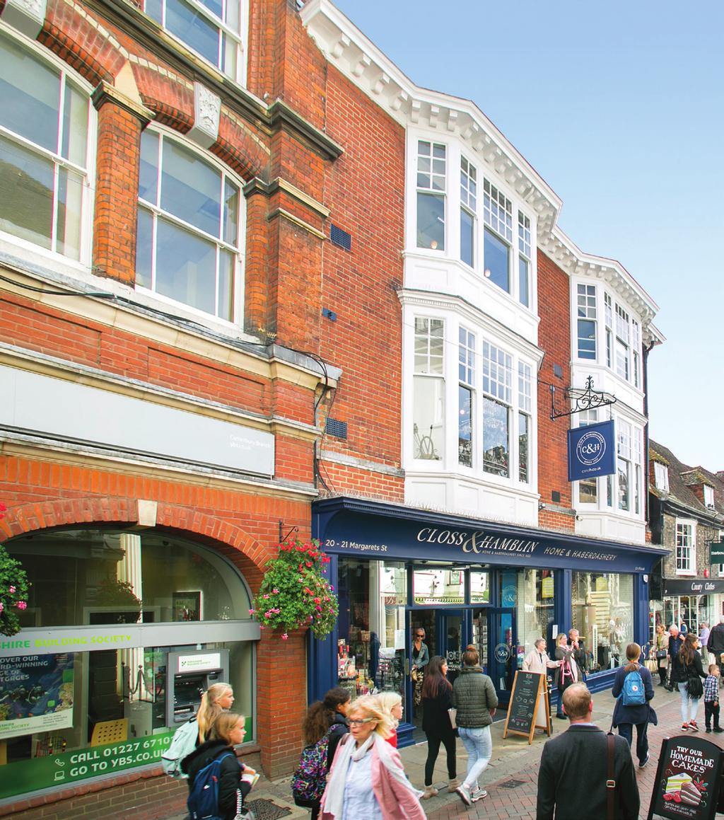 INVESTMENT SUMMARY > The popular and internationally renowned Cathedral City of Canterbury is a dominant regional shopping centre offering an attractive and historic retailing environment and serving