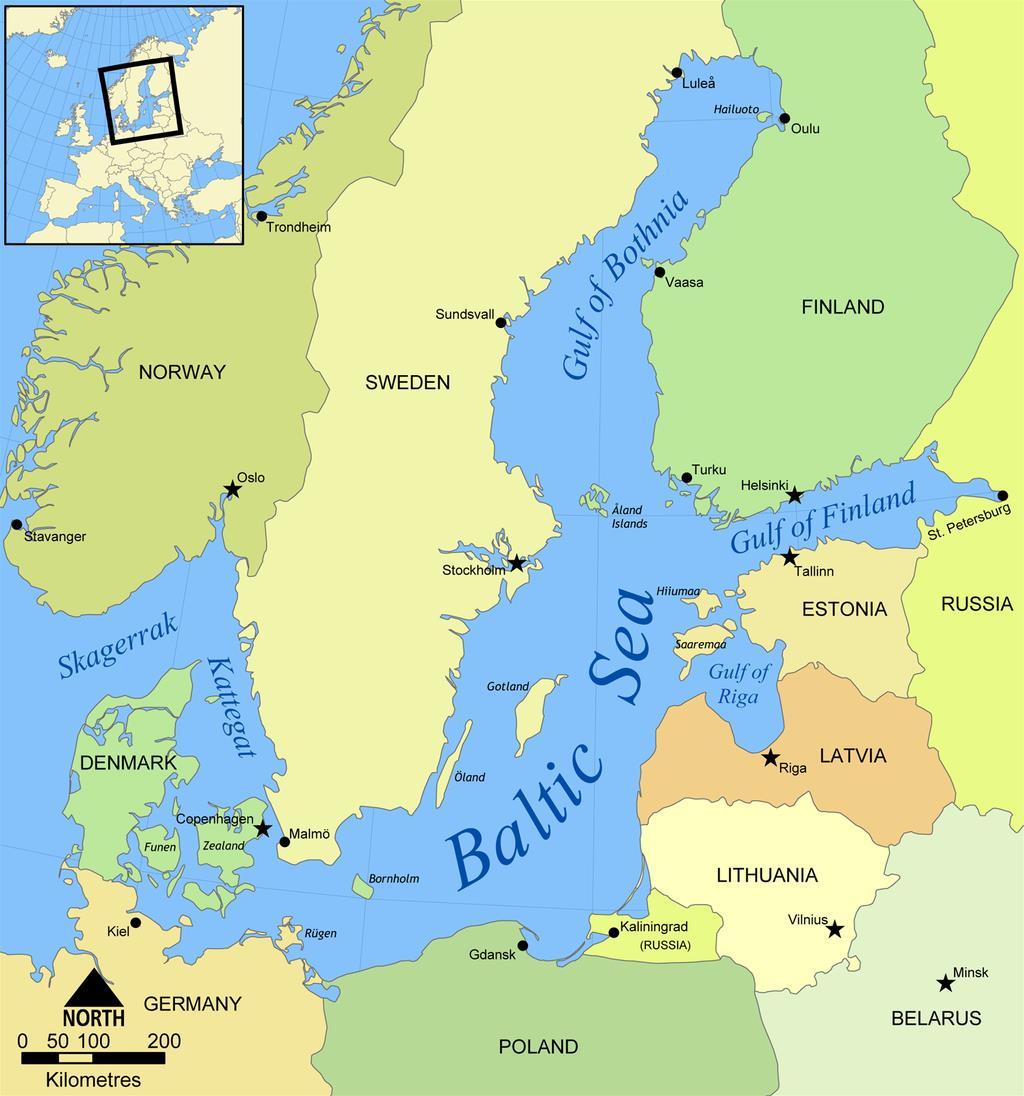 8.6 Baltic Sea map and ports and ships routing 8.6.1 Baltic Sea Map Figure 10: Baltic Sea map 8.6.2 Combinations of ports visited after one another Based on feedback received from the participating