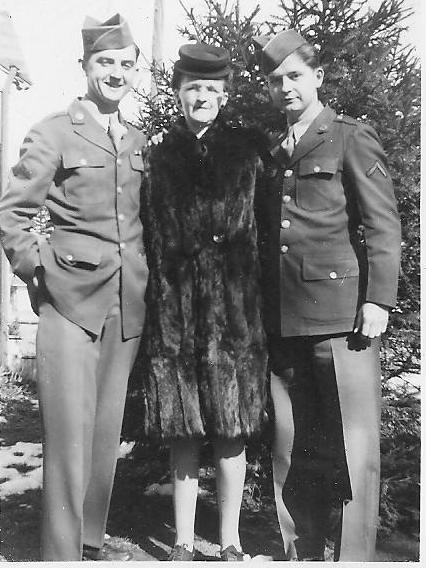 Bill and Chuck on furlough January 1946 Dad, Mother, Ginny CAMP KILMER, NEW BRUNSWICK, NJ When our furlough ended, Chuck and I reported to Camp Kilmer in New Brunswick, N.J. less than an hour form our home in Trenton.