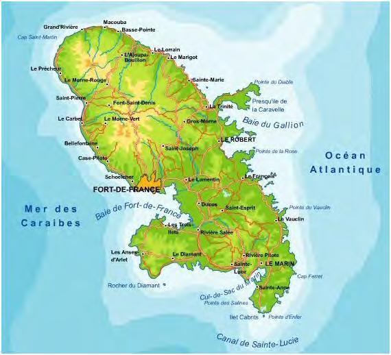 MARTINIQUE - OVERVIEW OF ANCHORAGE AREAS NORTH WEST Saint Pierre, Carbet SOUTH WEST EAST COAST Mini Grenadines Vauclin,