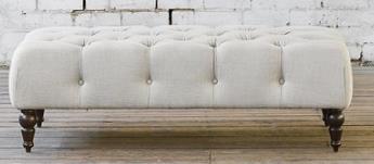 (Tufted) W 130cm x D 75cm x H 138cm Gent - Flax (Tufted) COSMO TUFTED OTTOMAN