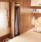 204/190 cm + Two wardrobes beneath the rear beds + Luxurious luxury bathroom with