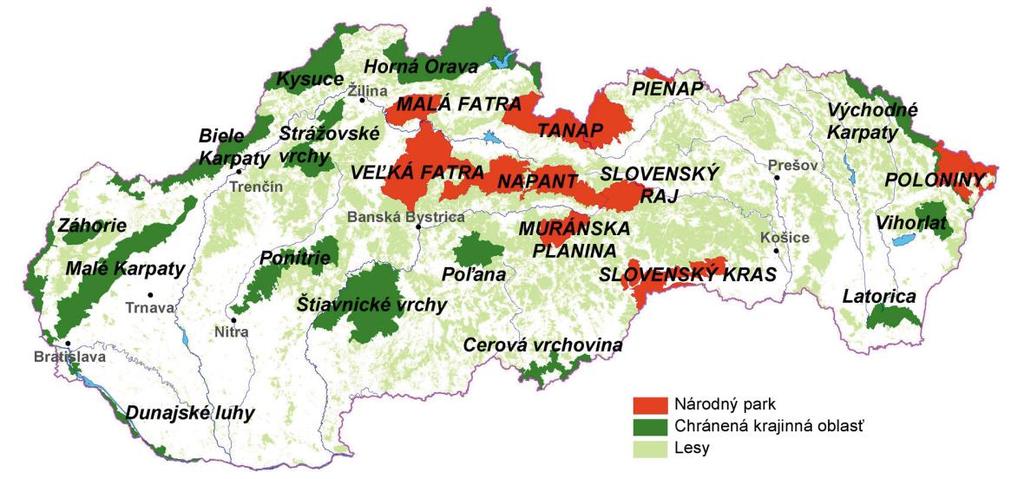 V poradí ďalšími národnými parkami Slovenska sú: NP Slovenský kras (346,11 km 2, 2002, Košický kraj), NP Poloniny (298,05 km 2, 1997, Prešovský kraj), NP Malá Fatra (226,3 km 2, 1988, Ţilinský kraj),