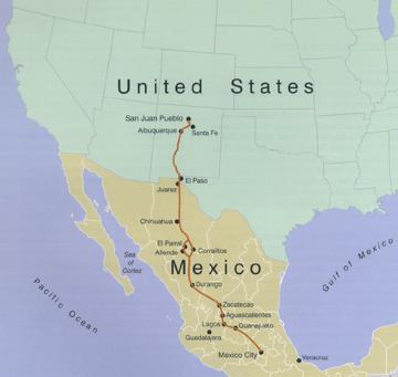 1598 Juan de Oñate established El Paso del Norte a shallow crossing of the Rio Grande, important