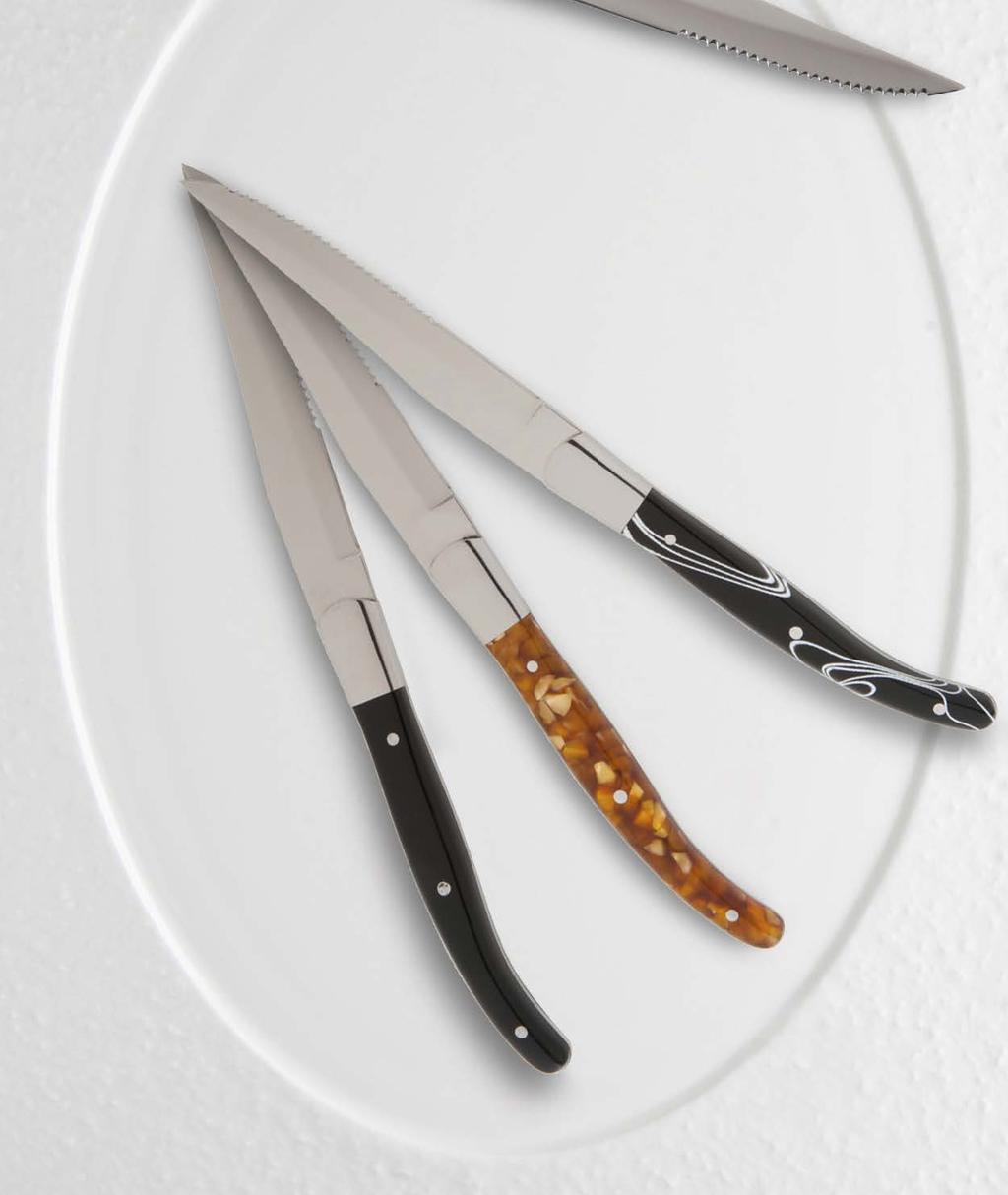 PROVENCAL STEAK KNIVES 26 18/10 Stainless Steel 27 Resin Handles COMMERCIAL Mirror Polished Blades