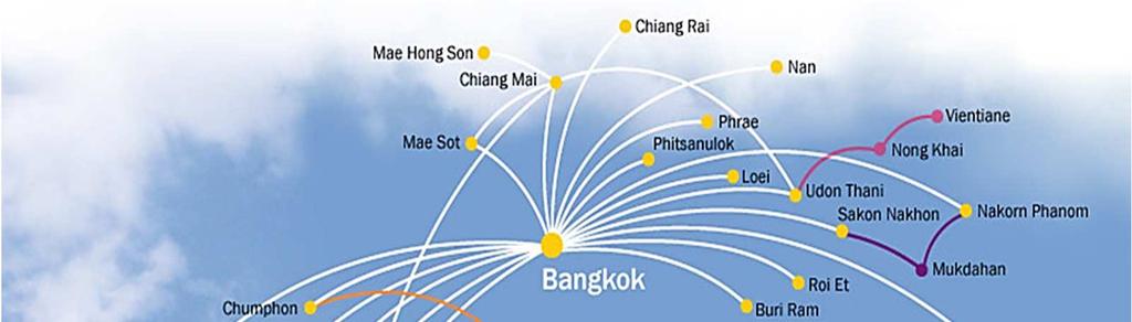 Nok Air Route Network 11 Aircrafts (As at end