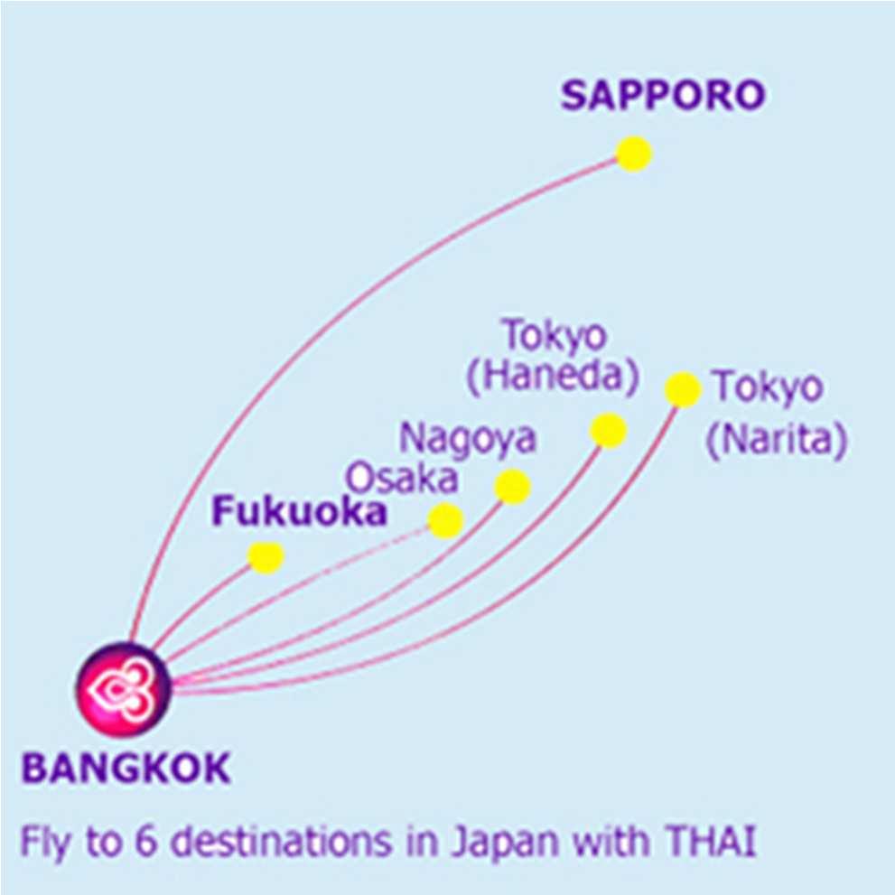 Route Network and Fleet THAI s Latest Japanese Destination Bangkok-Sapporo With Airbus 330-300