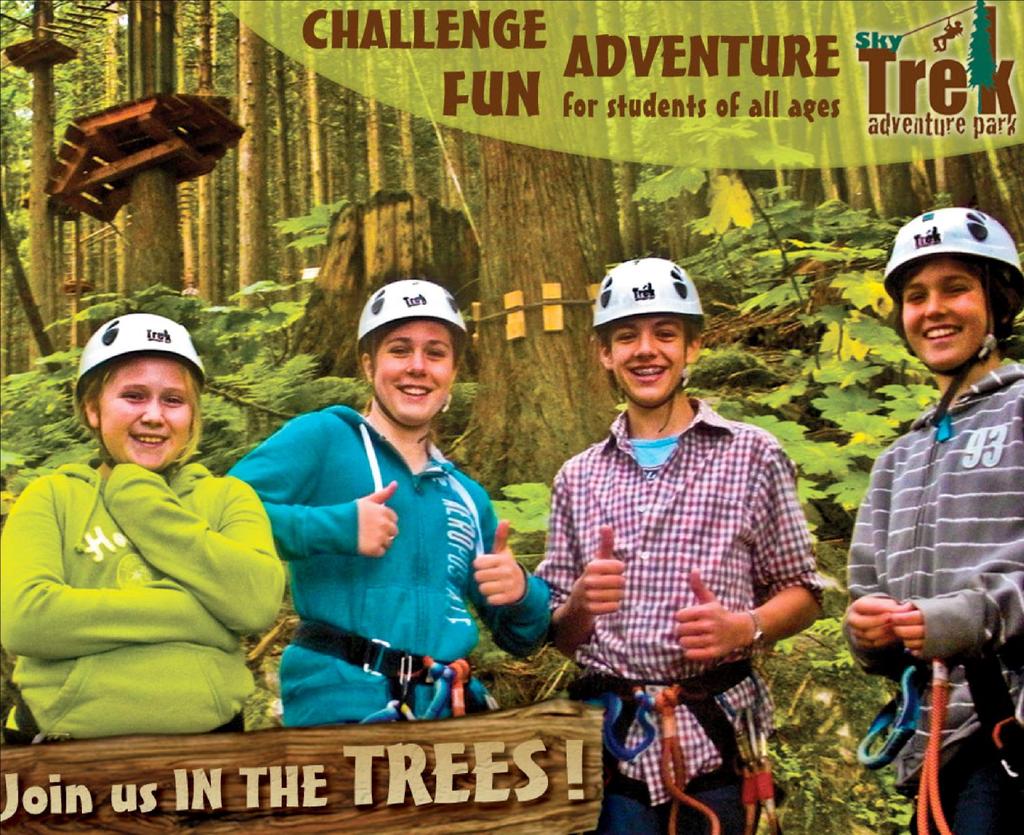 CHALLENGE FUN ADVENTURE for students of all ages why bring your students to skytrek adventure park?