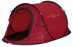 Pegs and guylines are supplied and are advised to increase the stability of the tent in adverse conditions.