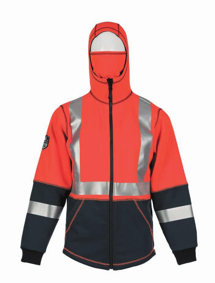 ELEMENTS LIGHTNING JACKET Light up the night in our new Elements Lightning Jacket, made from DragonWear s proprietary, inherent tri-blend FR fabric in hi-vis orange and smartly matched with our