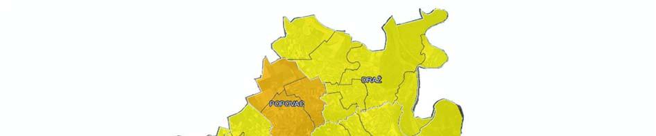 područja Osijek A, prema udjelu kućanstava koja