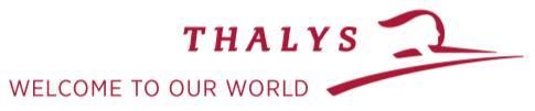 THALYS CONNECTING PARIS WITH BELGIUM, THE NETHERLANDS AND GERMANY Brussels