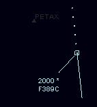 Position of the aircraft ( dot in the middle of a square) 6. Speed vector (selected from the tool bar) 7.