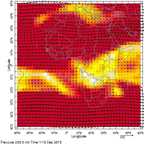 The concentrations of 200 to 500 µg/ m 3 were observed over southern Mauritania and Mali, most of Senegal, Sierra Leone and Liberia, southern Côte d Ivoire and Ghana and northern Niger.
