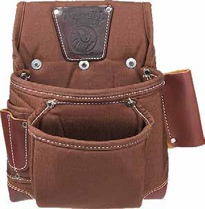 The leather FatLip keeps the bag formed, open, and protected against abrasion.