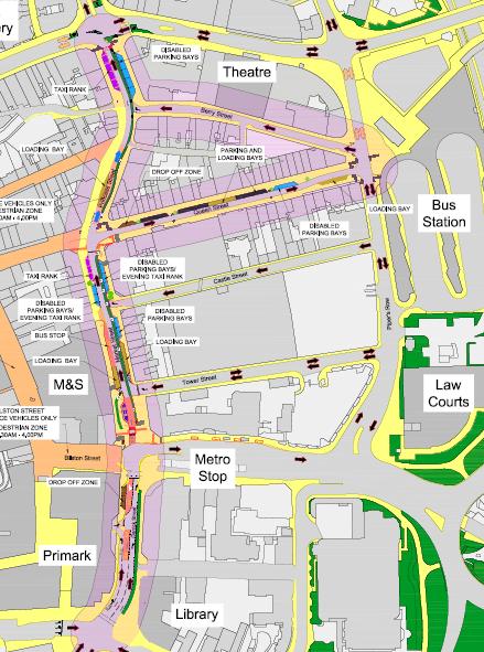 City Centre infrastructure Achievements: Market Street / Princess Street work being undertaken to link transport hub with retail core Queen Street Gateway -Townscape Heritage Lottery funding secured