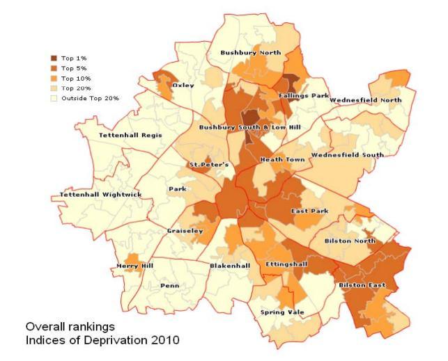 Citywide deprivation context 52% of Lower Super Output Area s (LSOA s) in bottom 20% nationally 51% of LSOA s